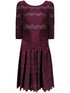 chevron-patterned midi dress